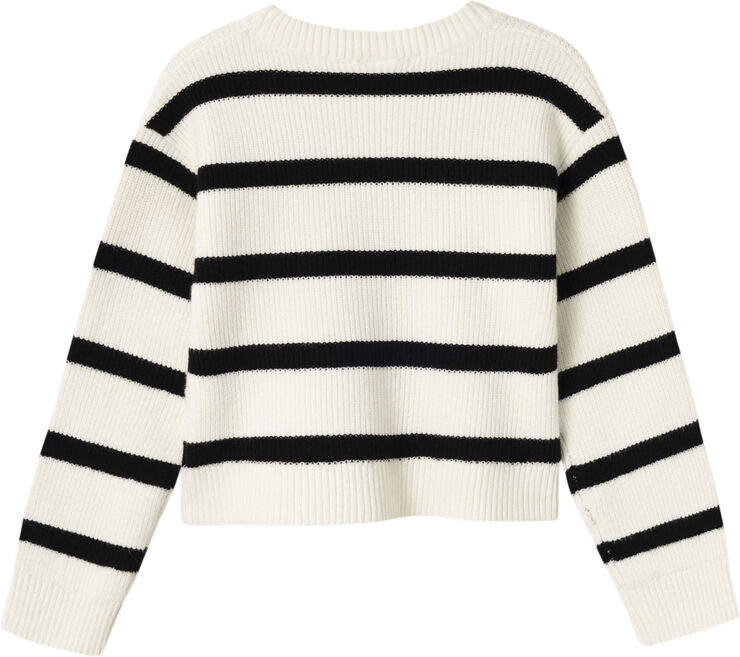Name It NKFNILLA LS SHORT KNIT Jet stream/w. black stripes