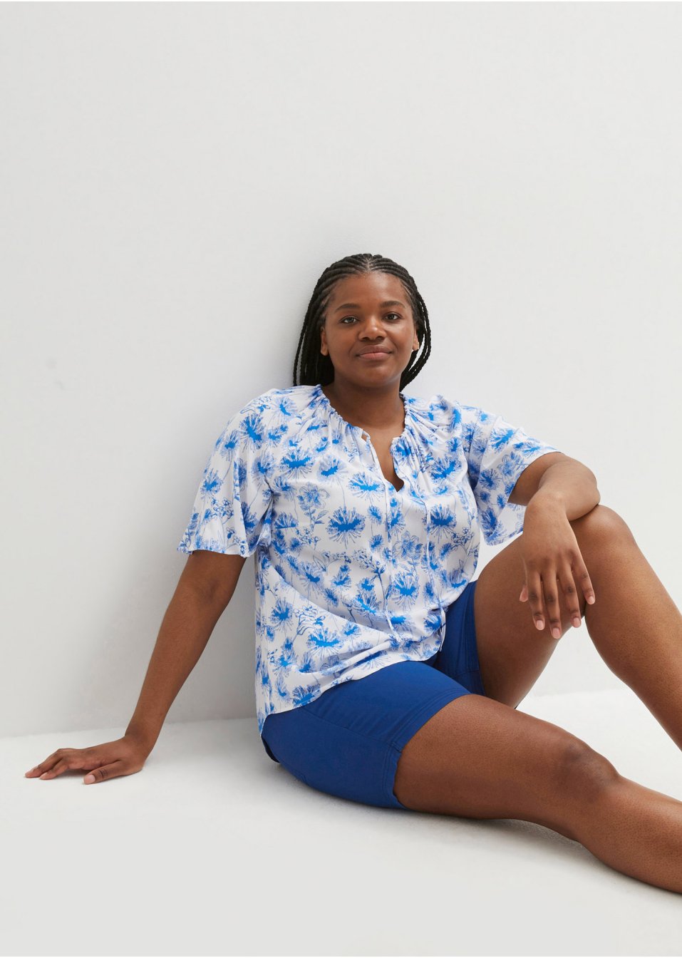 Tunique en viscose avec manches papillon