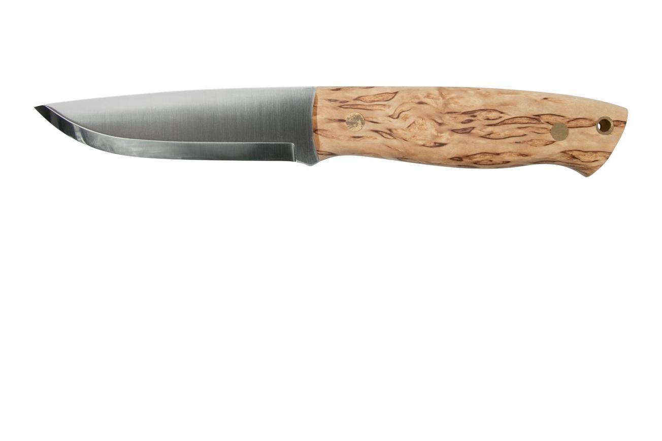 Brisa Trapper 95 - O1 Scandi - Curly Birch with Firesteel 2055 bushcraftmes