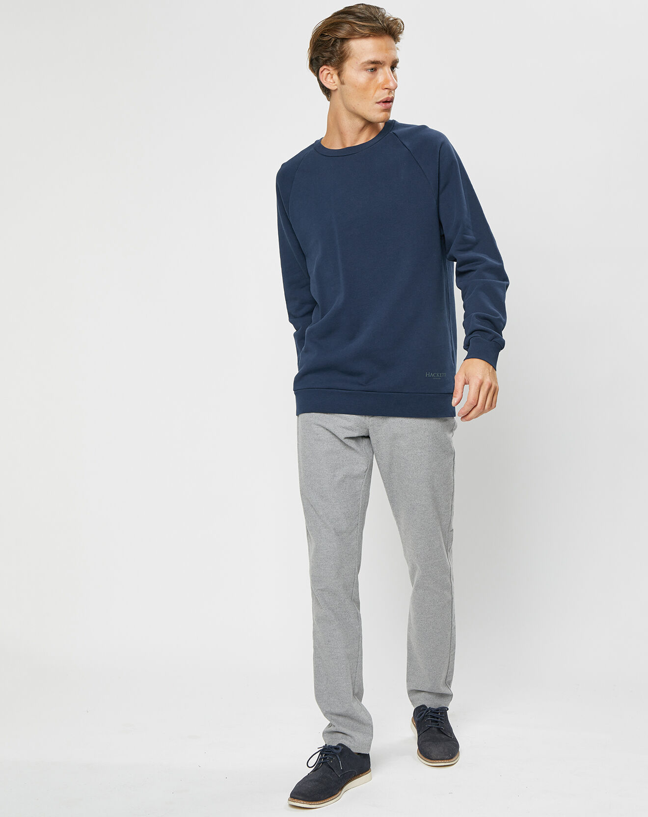 Hackett London Sweat Raglan Crew bleu marine