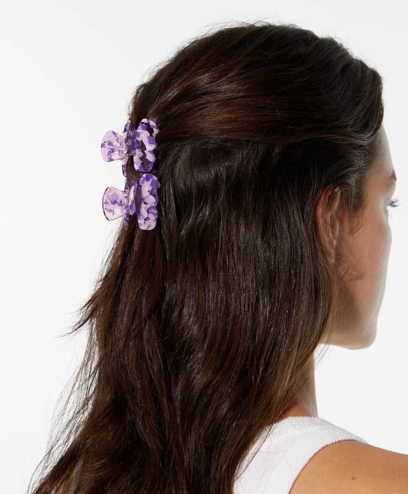 2 mini presilhas de cabelo