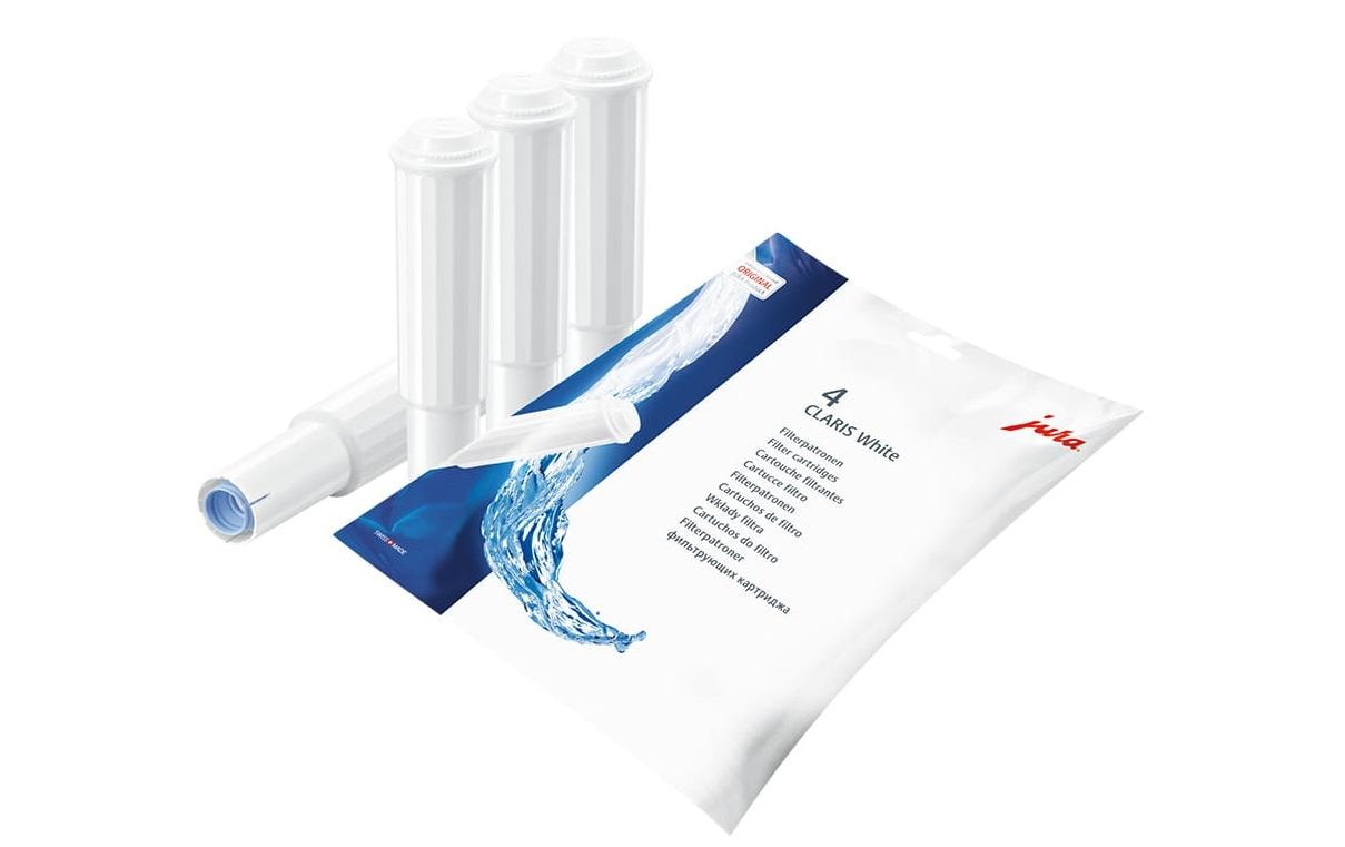 Filterpatrone CLARIS White 4 StückWasserfilter für kompatible Jura Kaffeevollautomaten