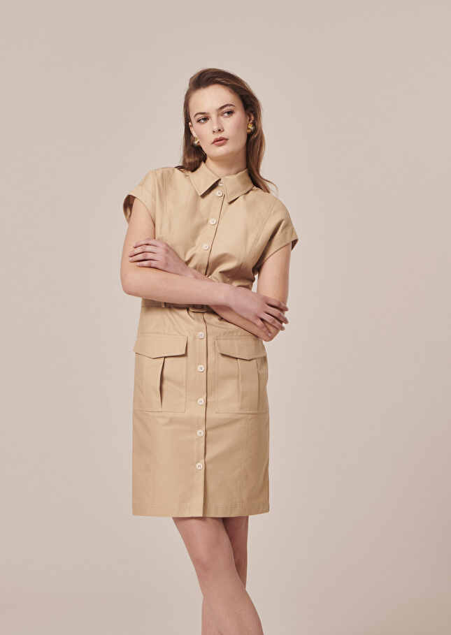 Robe Rajahbeige en coton