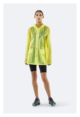 Manteau Rains LTD Short Hooded Foggy Fluo Jaune