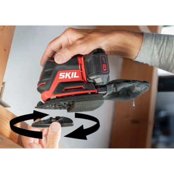 SKIL 20V multischuurmachine 3720CB compact brushless incl. 24 schuurbladen en 3 schuurhulpstukken (zonder accu)