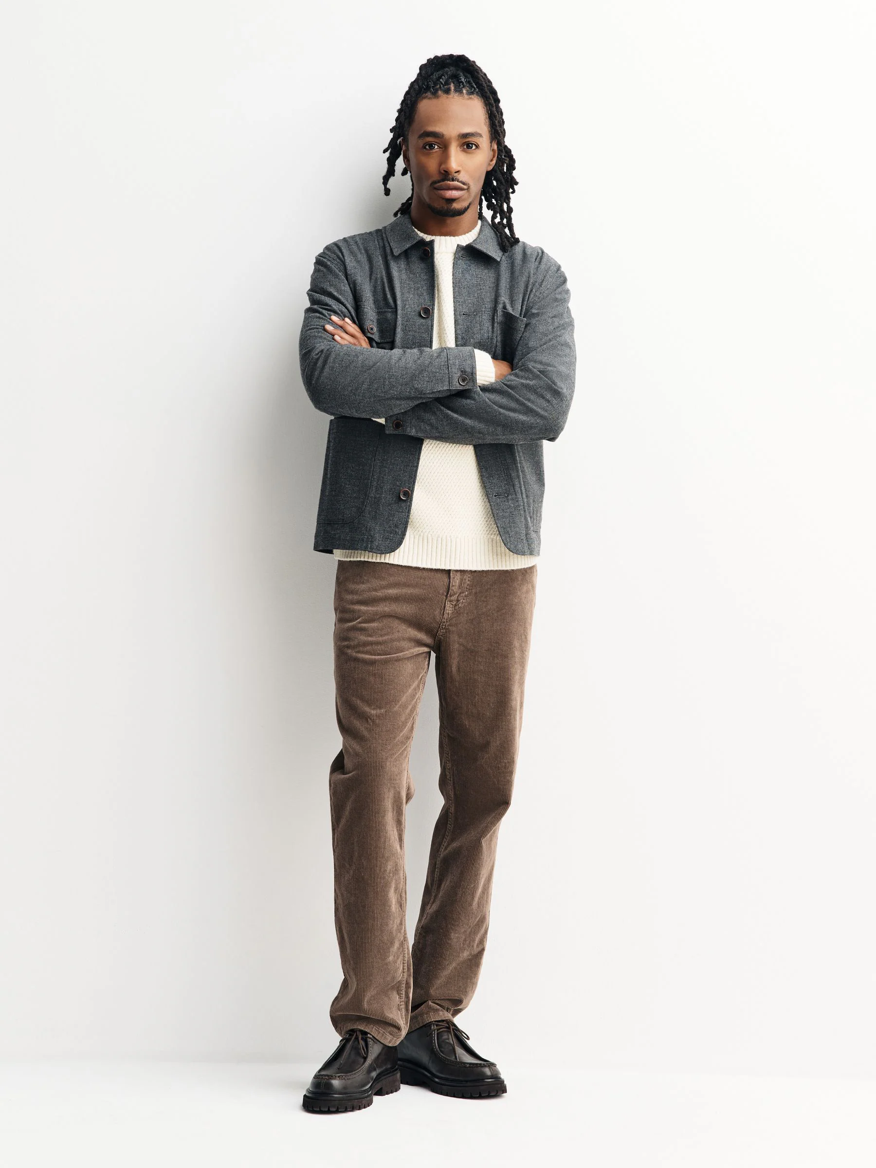 Paddenstoelbruin - Corduroy 5 Pocket Stretch Trousers