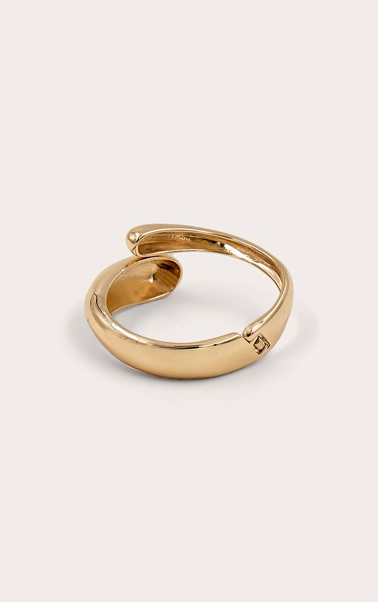 Doré Bracelet Jonc Épais Enroulé