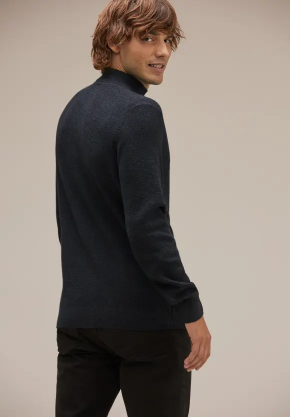 Wollmix Stehkragenpullover - anthra grey melange