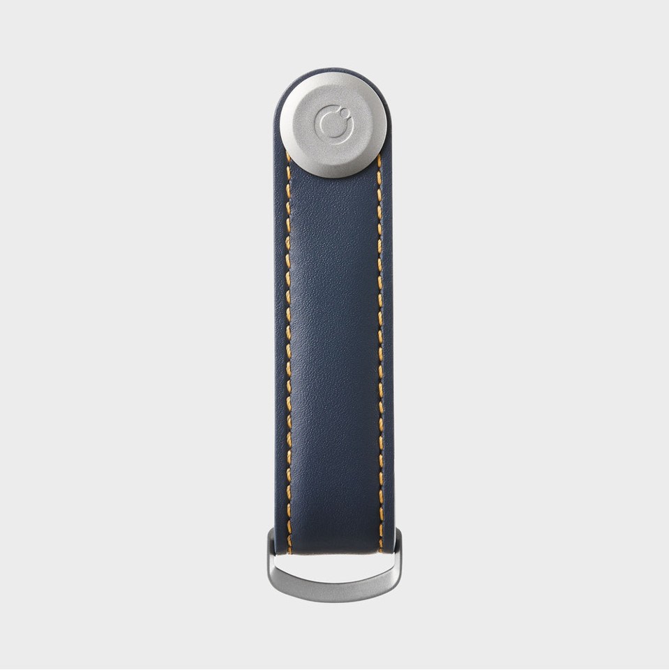 Orbitkey - Leather Key Organiser- Navy/Tan