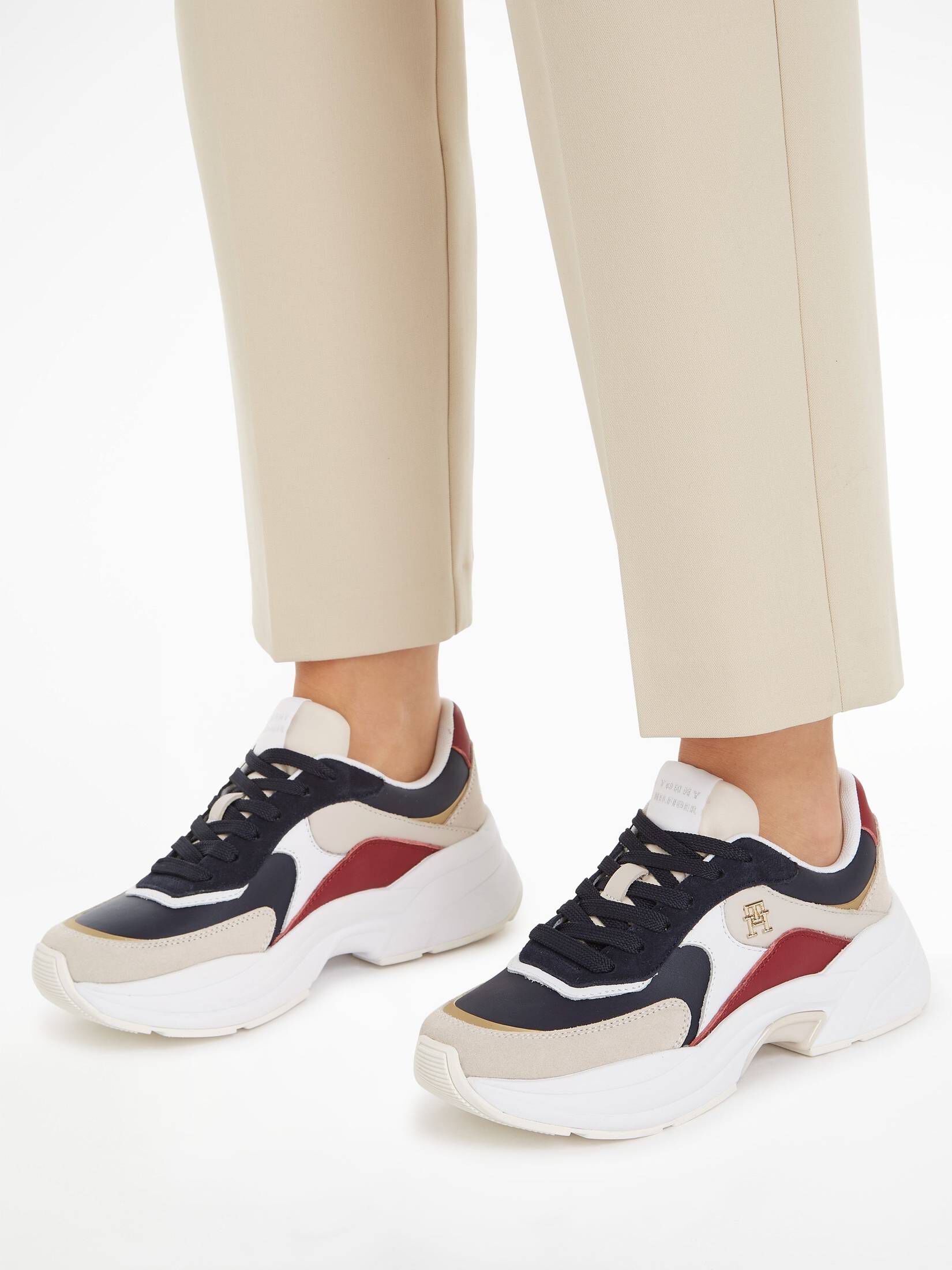 Tommy Hilfiger| Damen Sneaker CHUNKY TH RUNNER mit Leder
