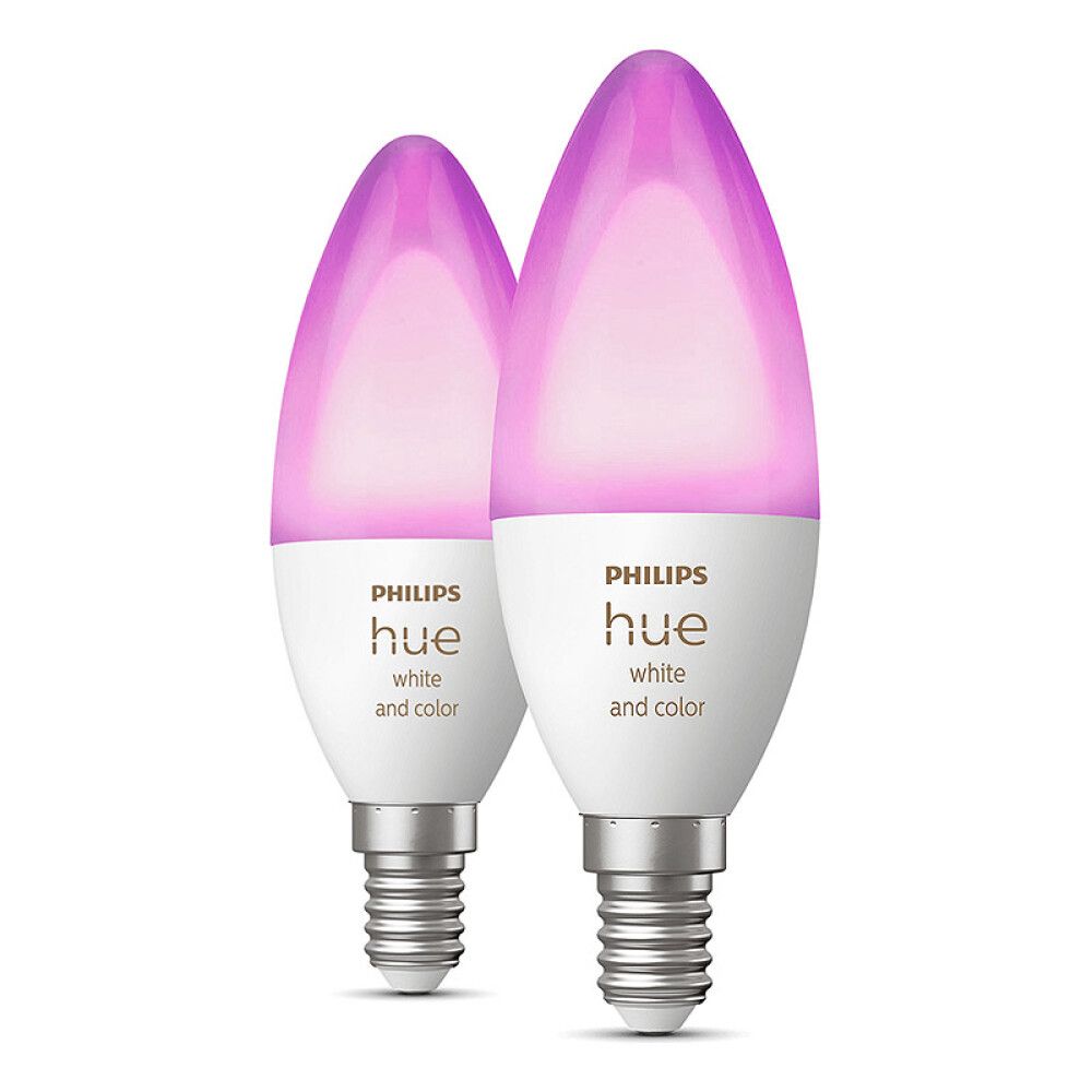 LYSPÆRE PHILIPS HUE B39 WCA E14 4W 2-PK