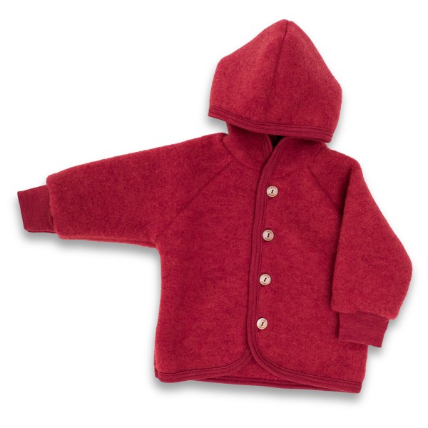 Engel - Veste à capuche avec boutons en bois enfant - Veste en laine