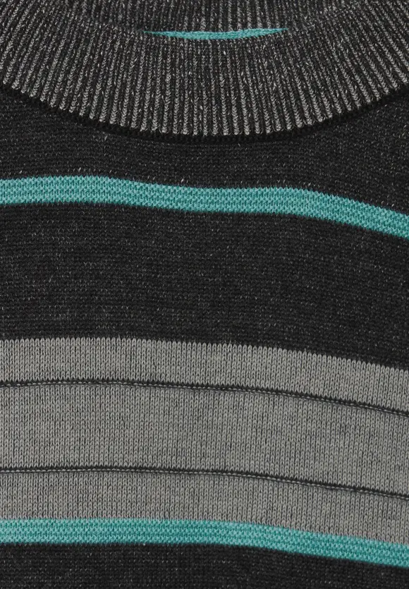 Pullover mit Streifen  - Black
