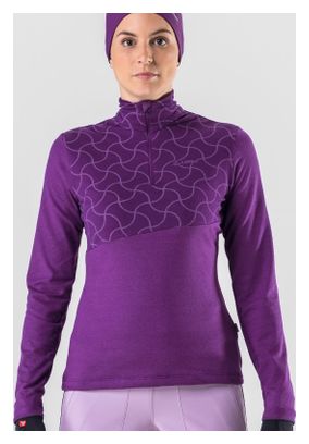 Haut Loeffler pour femme à manches longues avec couche intermédiaire Hywa Grace Transtex® - Violet
