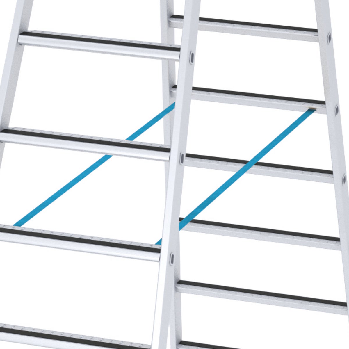 Zarges geplooide trapladder R13step-B geanodiseerd 2x4 treden