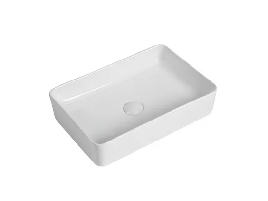 Vasque à poser rectangulaire en céramique RISTA 50 x 34 cm