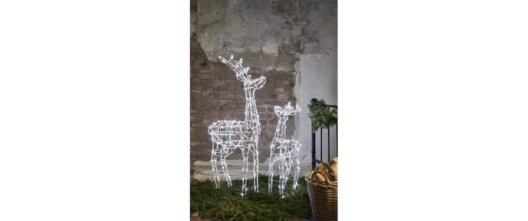 LED-Figur Silhouette Pegasus, 95 cm, Weiss<br>LED Weihnachtsdekoration Pegasus