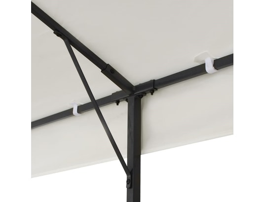 VIDAXL - Pergola Belvédère à double toit blanc 6x3 m acier