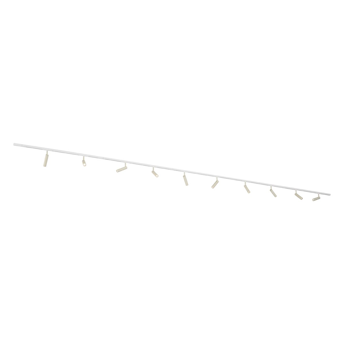 Modern railsysteem met 10 spots beige met wit 1-fase - Slimline Uzzy