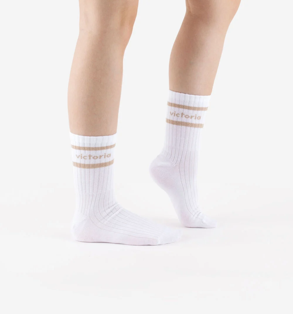 CHAUSSETTES BLANCHES-LUREXPLATA-PLATINO