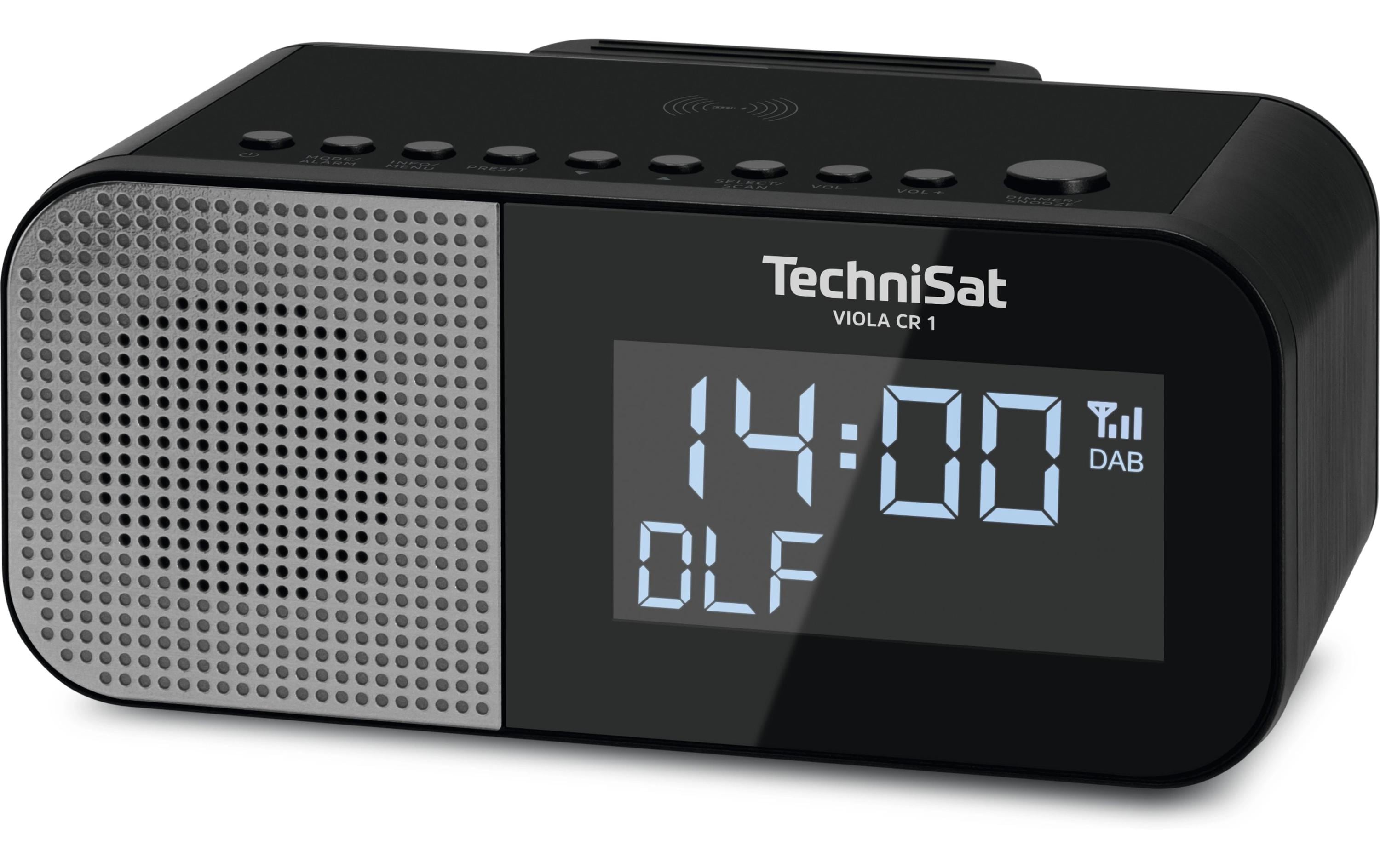 Radiowecker Viola CR 1 SchwarzDAB+/UKW Radiowecker mit Wireless Charging