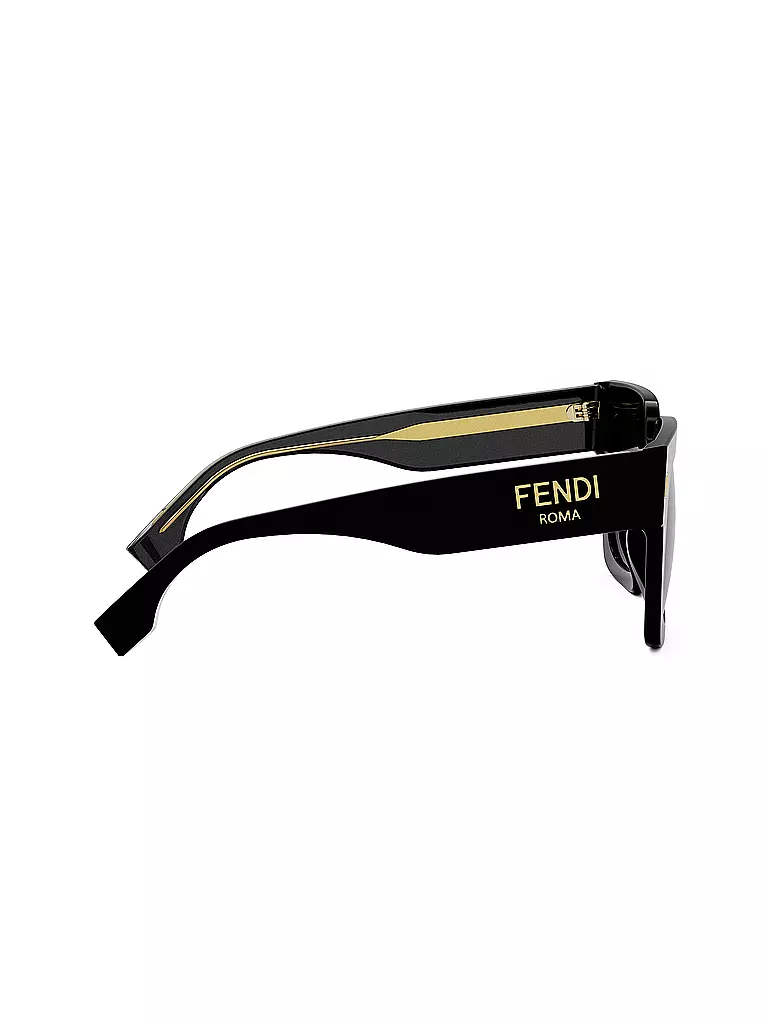 FENDI FENDI Roma schwarze eckige Sonnenbrille schwarz