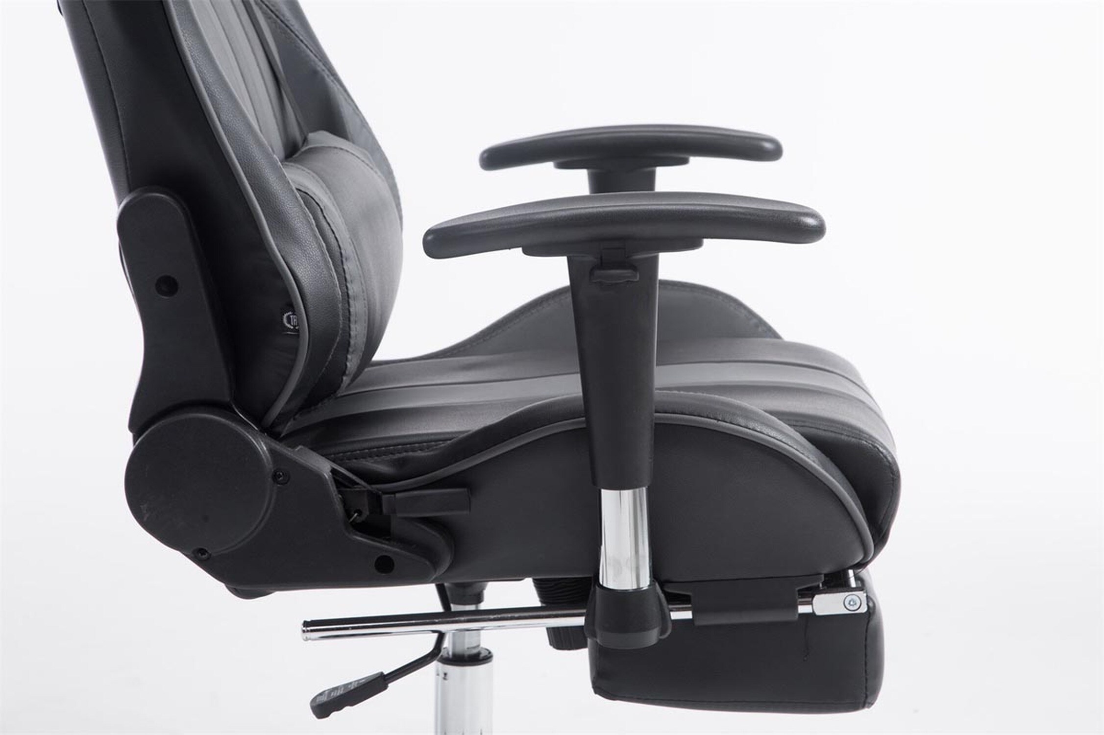 TPFLiving Racing Bürostuhl Limitless mit FußablageSchwarz/Blau