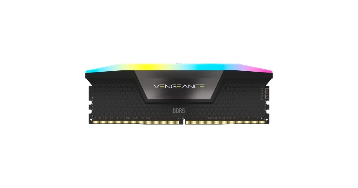 Corsair64 GB DDR5-6400 Kit werkgeheugen  (Zwart, CMH64GX5M2B6400C32, Vengeance RGB, XMP)
