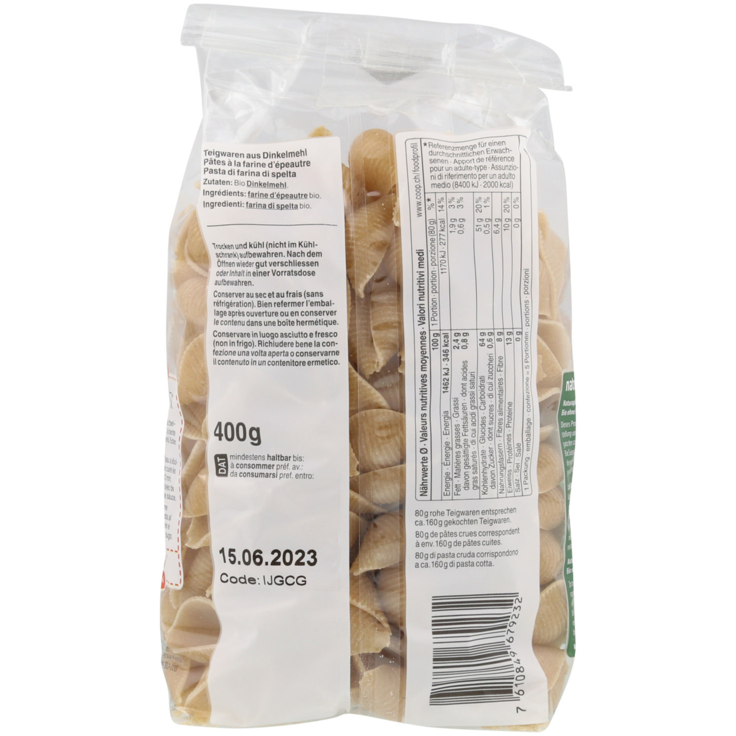 Naturaplan Bio Conchiglie Rigate Dinkel