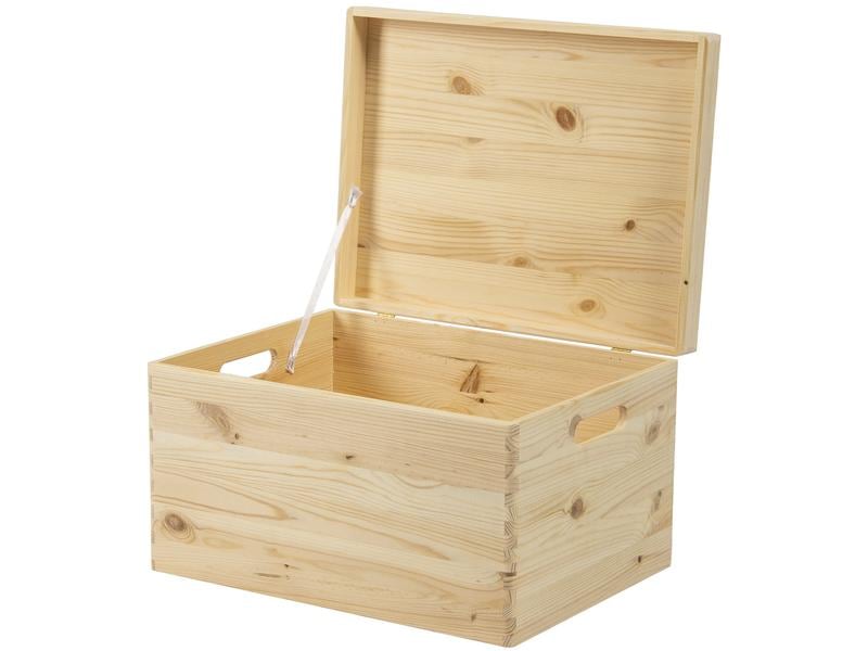 Holz Zollhaus Aufbewahrungsbox mit Deckel, Kiefer 30 x 23 x Holzbox mit Griff zum Stapeln