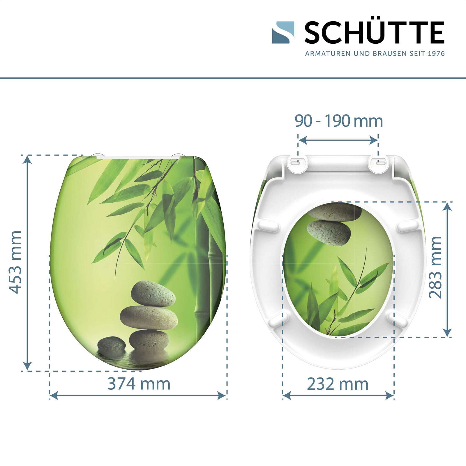 SCHÜTTE WC-Sitz Green Garden Duroplast Absenkautomatik Schnellverschluss