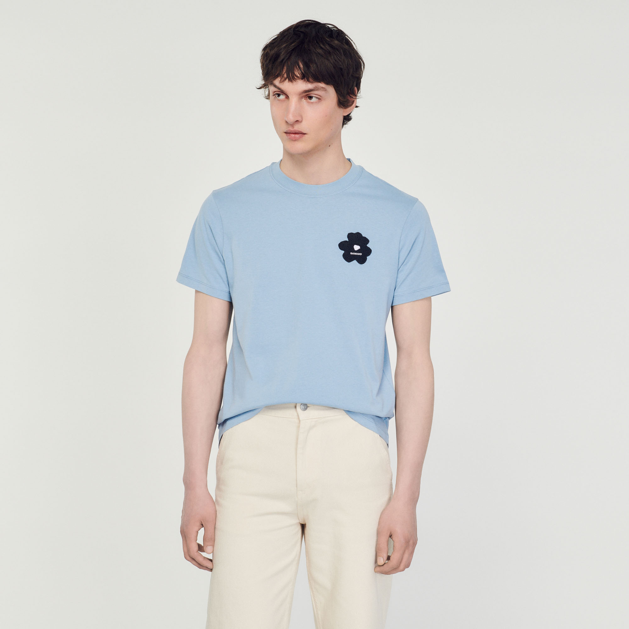 Tee-shirt patch fleur