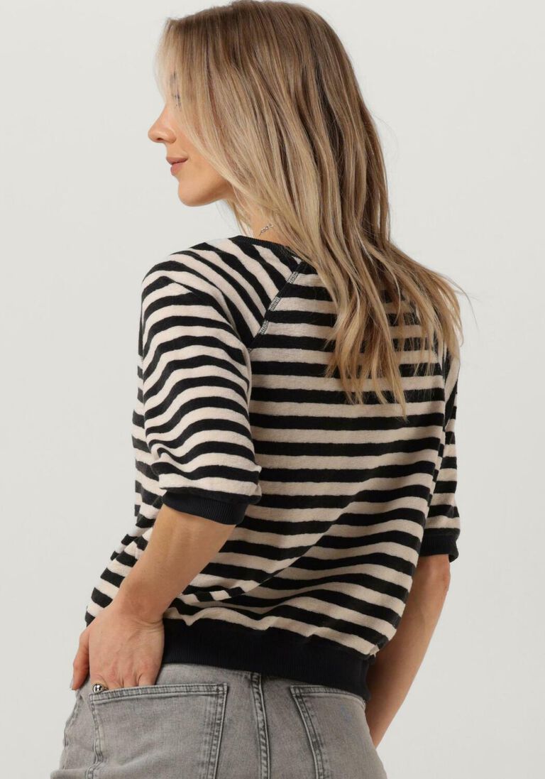 BY-BAR zwarte by-bar top neva slub stripe top