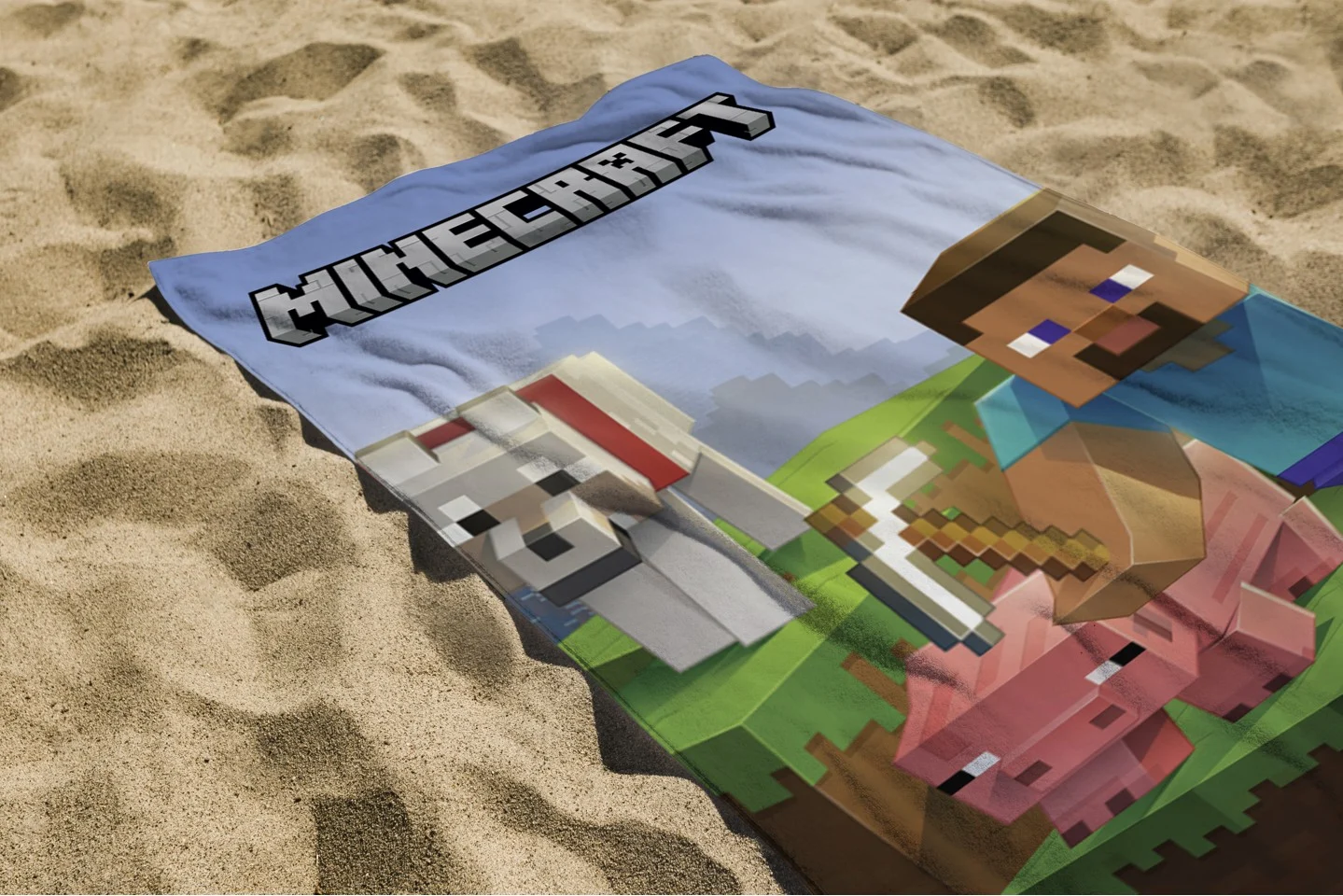 Håndklæde - 70 x 140 cm - Minecraft