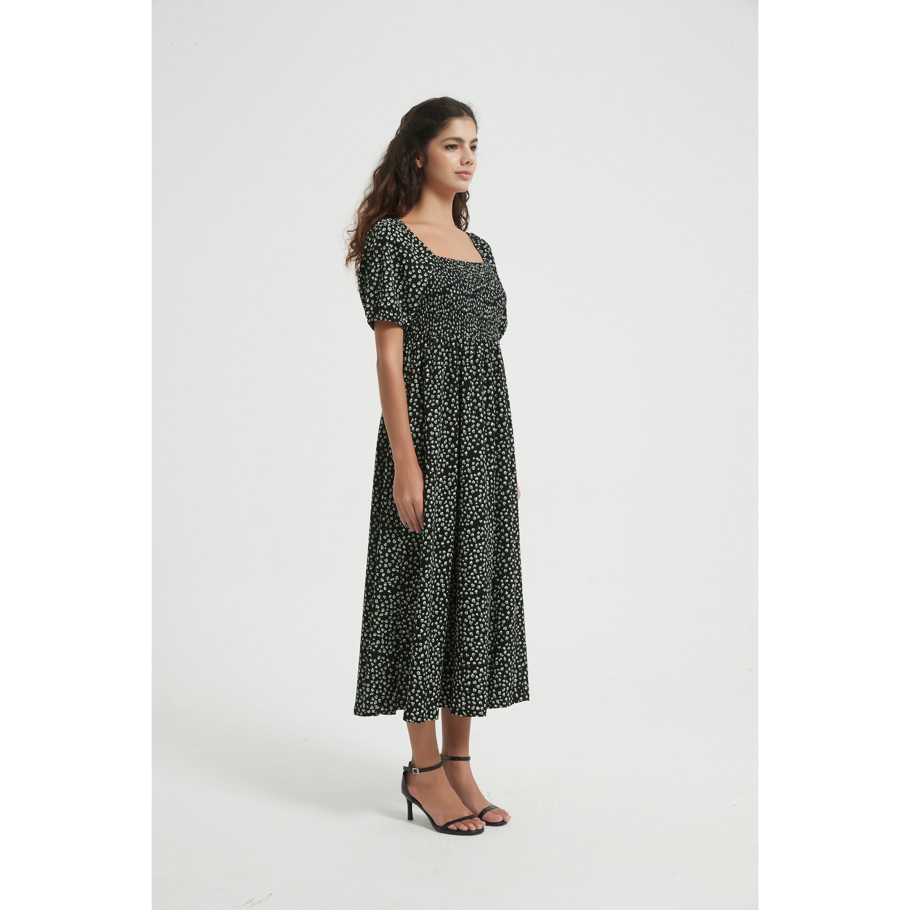 Be You Puff Puff Sleeve Midi Dress