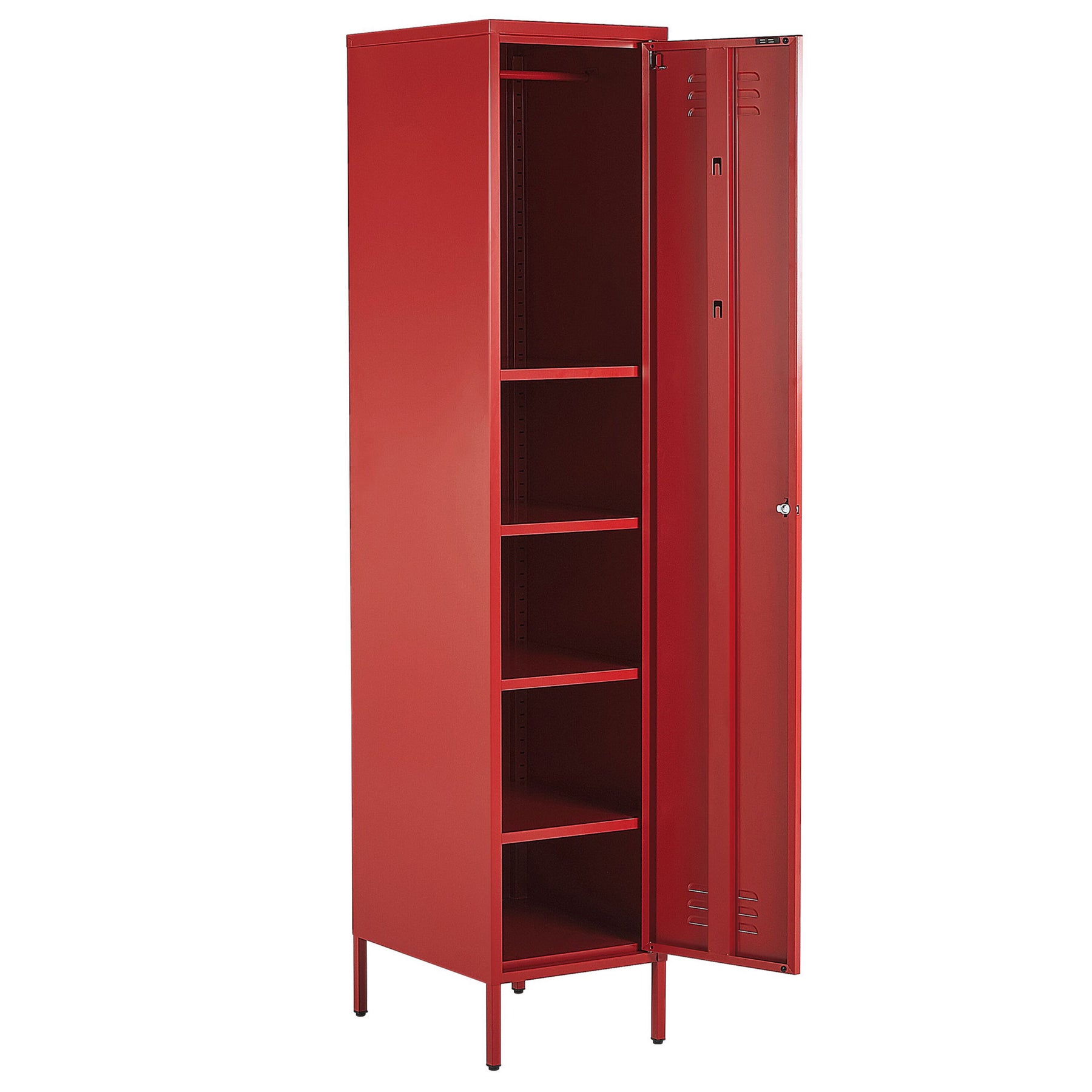 Beliani - FROME - Kantoorkast - Rood - Staal
