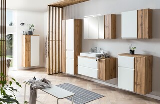 Bad-Spiegelschrank GENT braun MDF-Tür links