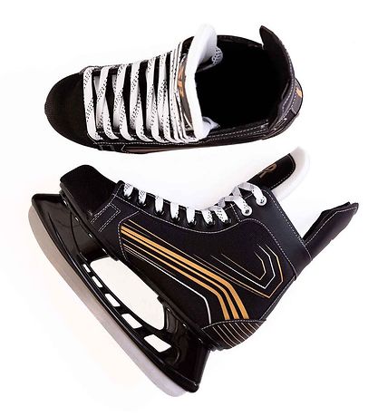 Supreme+ Eishockey Schlittschuhe - Schwarz/Gold