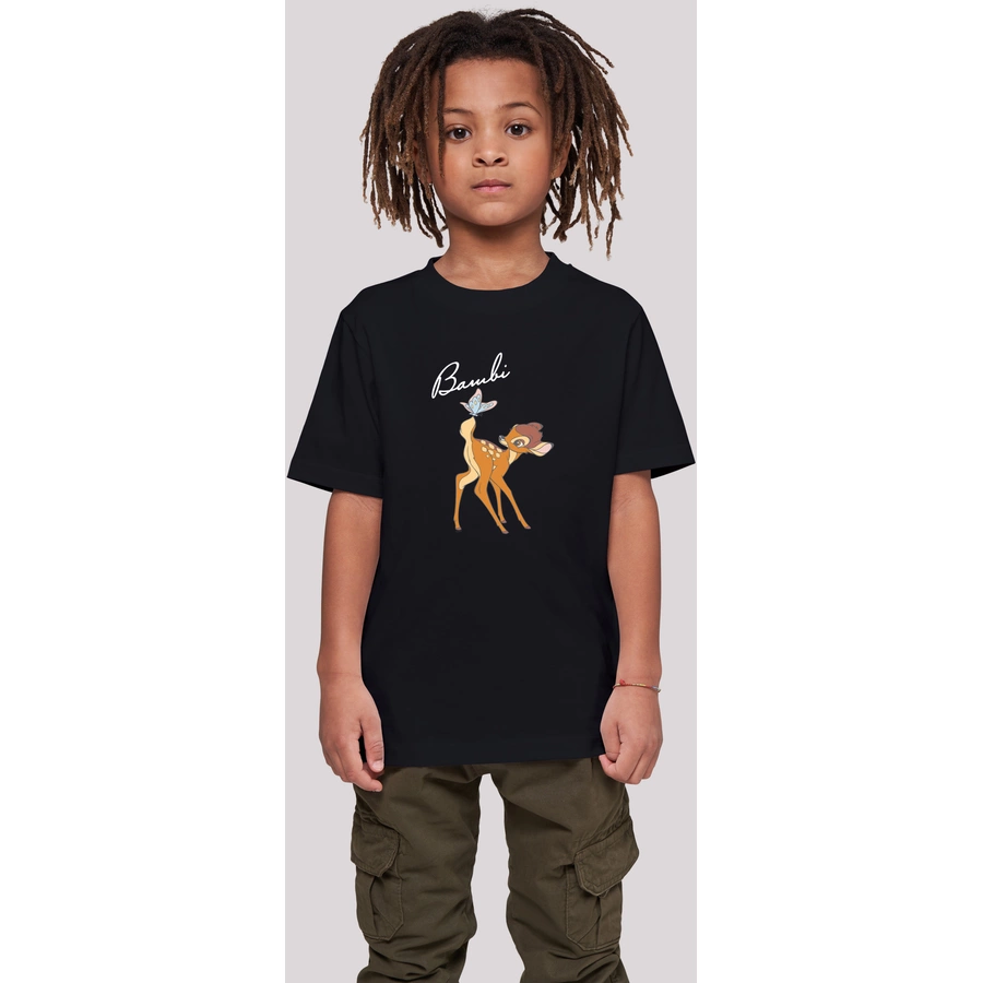 F4NT4STIC T-Shirt  Bambi Schmetterling Tail schwarz