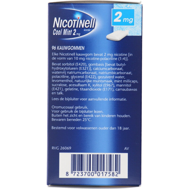 Nicotinell Cool mint 2mg nicotine kauwgom