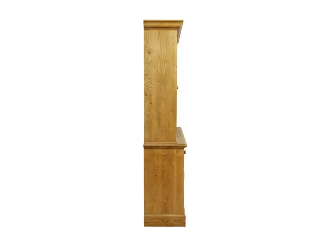 Buffet vaisselier 3 portes vitrées Bois Marron - Natural Interior's