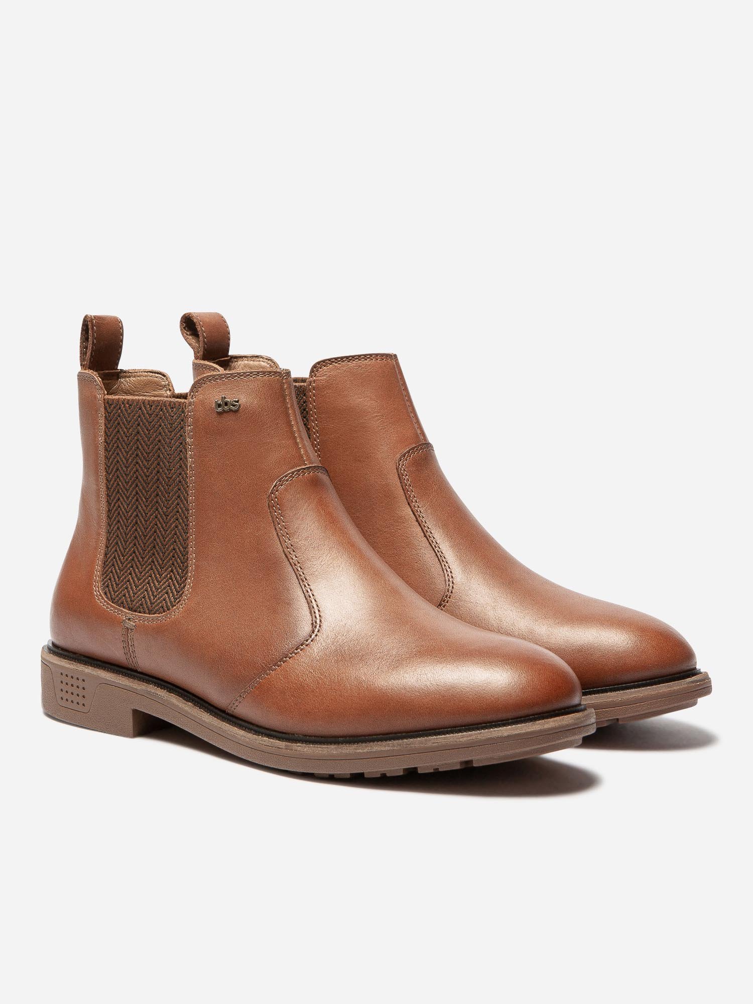 Chelsea Boots Femme Confort Cuir Marron