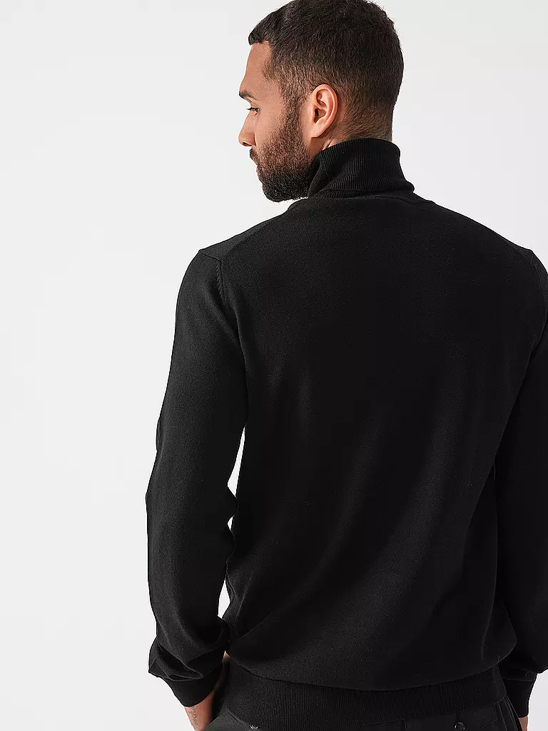 HUGO Rollkragenpullover SAN THOMAS schwarz
