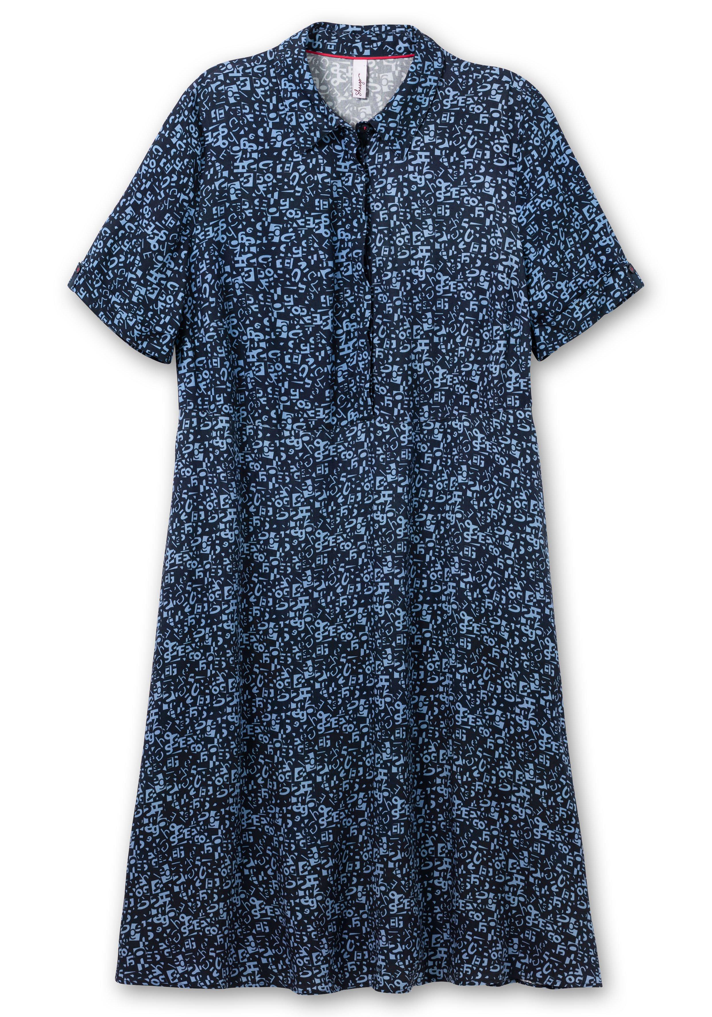 Blusenkleid in Maxilänge, mit Alloverprint