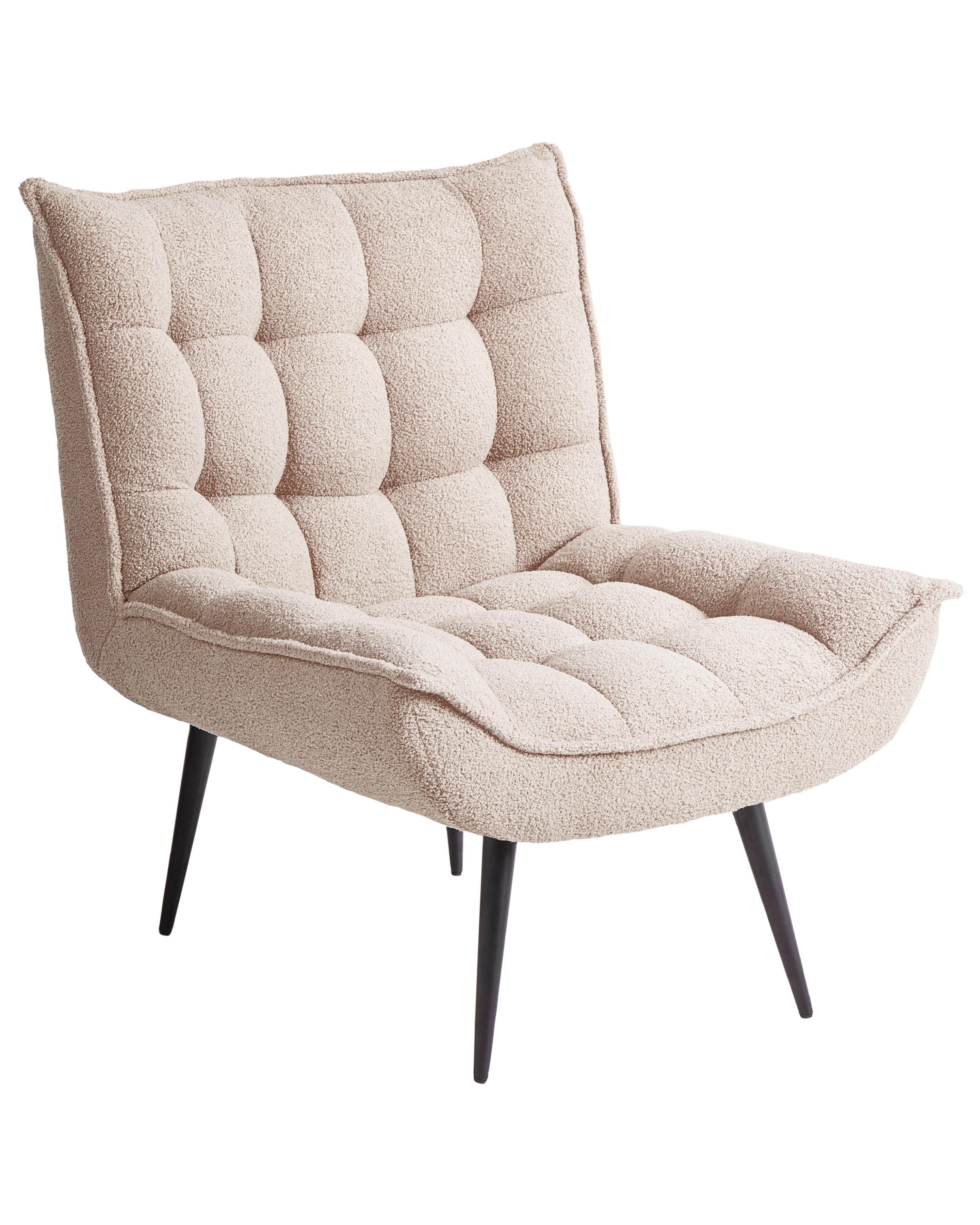 Fauteuil ALVESTA Bouclé Beige