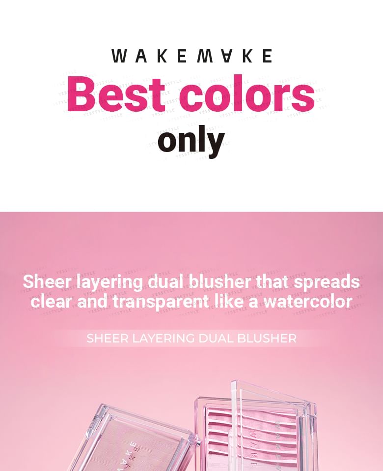WAKEMAKE - Sheer Layering Dual Blusher - 9 soorten