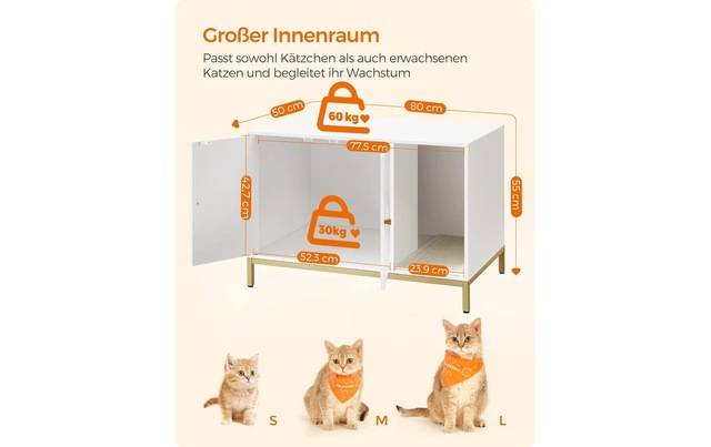 FEANDREA Tierhaus »für Katzentoilette 80 x 50 x 55 cm«