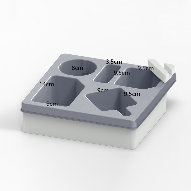 (28x28cm) Couchbar Organizer Sofa Halterung für Getränke / Smartphone / Fernbedienung / Snacks - Grau
