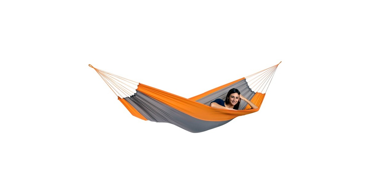 AmazonasSilk Traveller Techno hangmat  (Oranje/grijs)