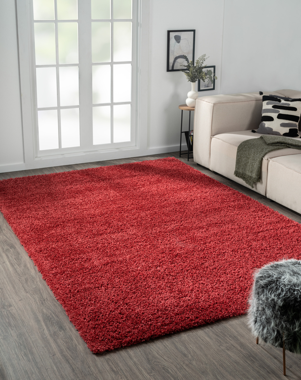 Teppich MY SHAGGY - weinrot - 200x290 cm